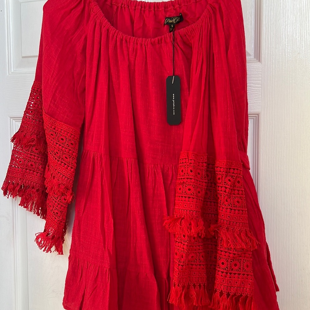 Lulu’s PetalRoz Red Dress size small